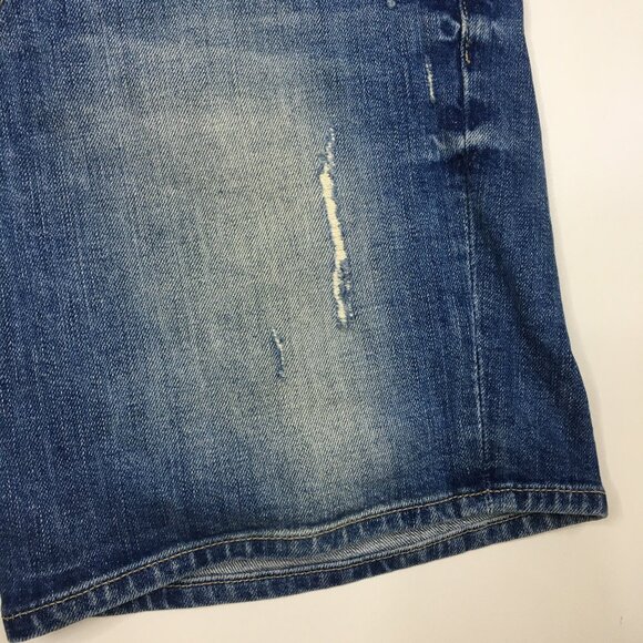 WILDFOX Logo Hardware Bijoux Boyfriend Short Fallen Wash Distressed Denim Shorts - Picture 7 of 10